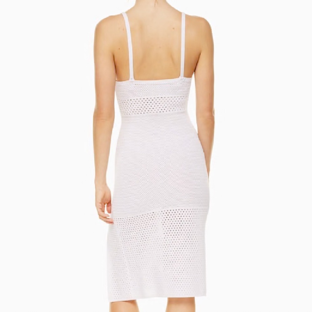 Aritzia Dress Womens XS Wilfred Evie Crochet Pastel Boho Whimsical Midi Lavender - Picture 4 of 12